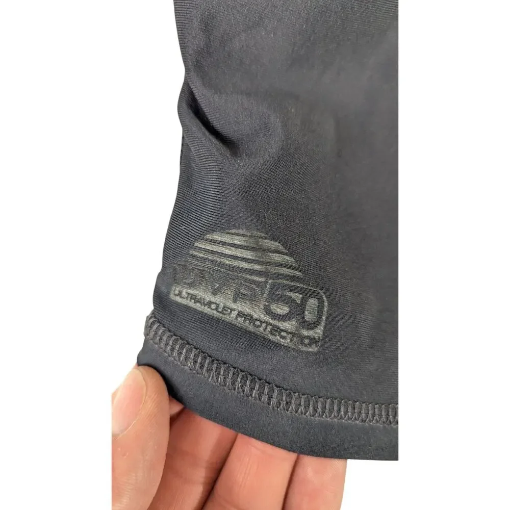 Surfing Rash Guard Body Glove Mens Medium Black Short Sleeve Boarding UVP 50